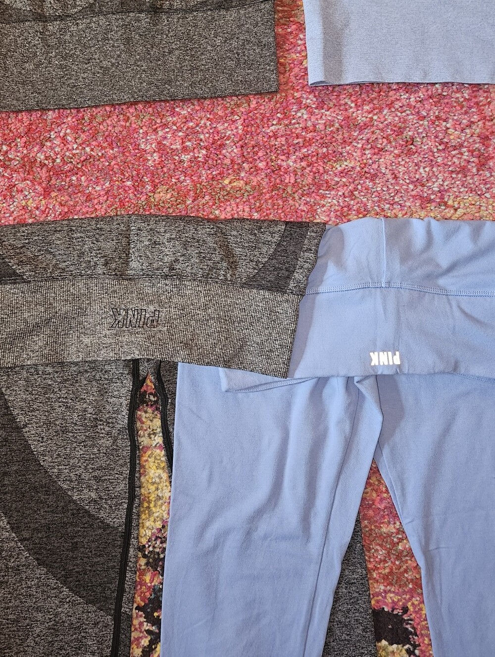 2 SETS! Pink Victoria's Secret Active Sets Leggings & Sports Bra Size LARGE - Picture 3 of 7